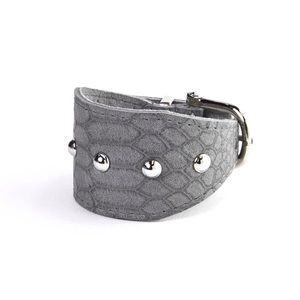 NIB MASSI LEATHER OSTRICH EMBOSSED ADJUSTABLE CUFF